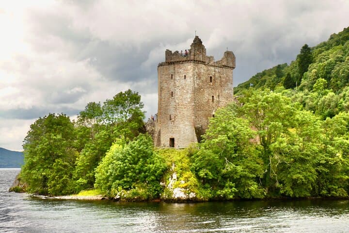 Urquart Castle perched over Loch Ness