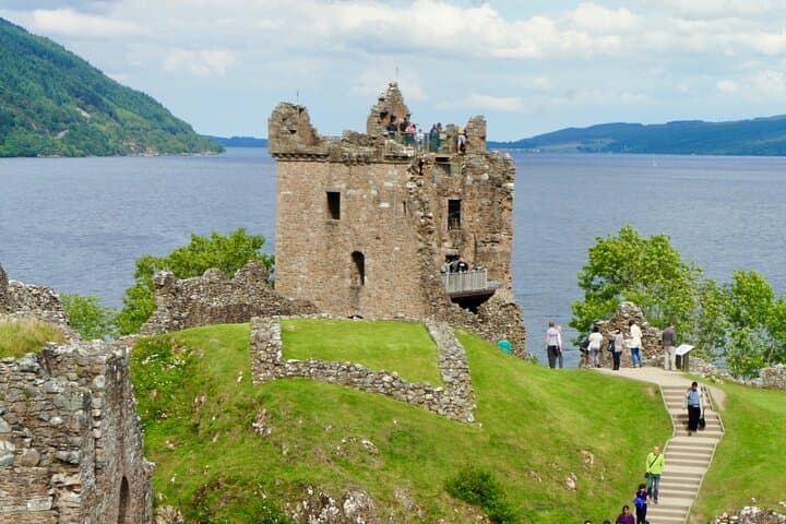 Castle with Loch Ness in background