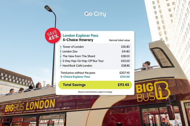 Go City London Explorer Pass: 2-7 Things To do including Shard