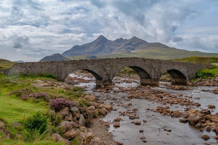 Sligachan Bridge — featured in a viral TikTok trend. Dip your face in the river for eternal beauty