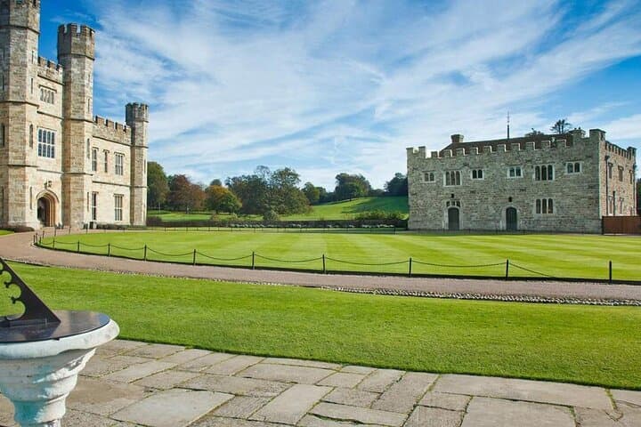 Roam the halls of Leeds Castle, a historic gem surrounded by beautiful gardens and lakes