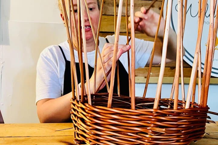 Relax, weaving your own willow basket.