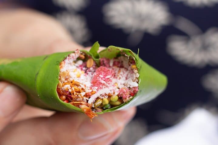 Can you guess the flavours? A colourful peek inside this iconic Indian treat.