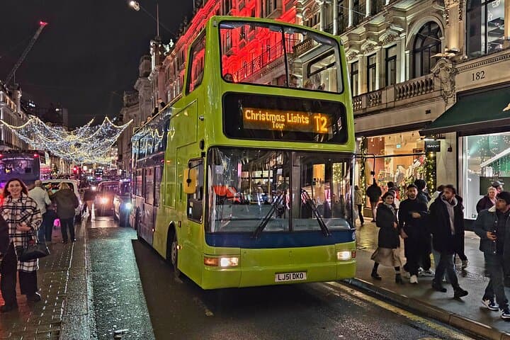 Christmas Lights Open Top Bus Tour in London