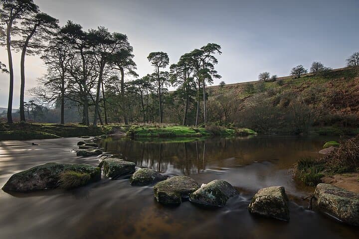 The banks of the West Dart river - a perfect setting to unwind with a homemade hamper of local treats