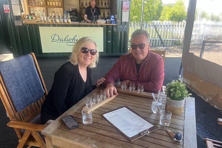 Whisky flights at the Dalwhinnie Distillery