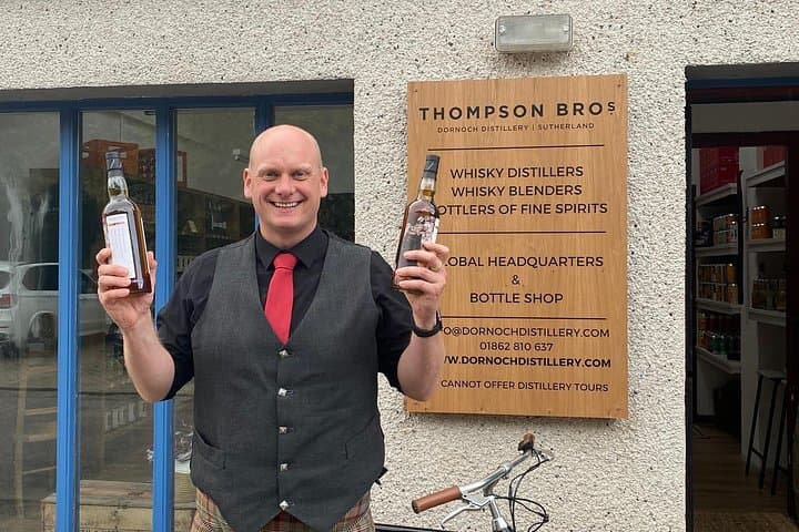 Gavin outside Thompson Bros shop