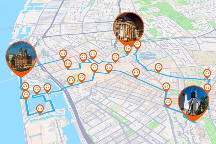 Liverpool Audio Guided Walking Tour 3h00 and 25 Audios