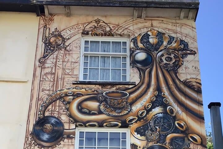 Vimutti, Steampunk Octopus Mural. Painted 2025.