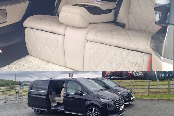 two Mercedes V lcass first class and luxury service
