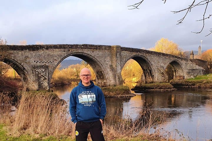 Steven modelling our North Rising Hoodie from www.ScottishHero.com