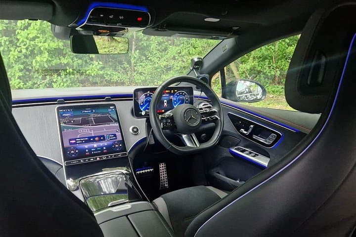 Advanced technology and refinement in the Mercedes-Benz EQE — VANTA Chauffeurs Chester.