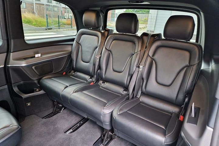 Every journey begins in a pristine, perfectly prepared Mercedes-Benz V-Class, ensuring luxury and comfort throughout.