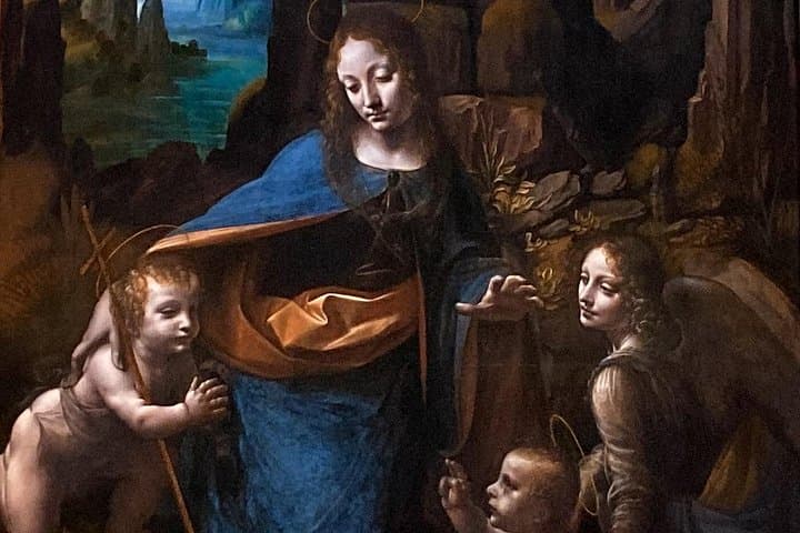 Leonardo da Vinci, The Virgin with the Rocks (detail)