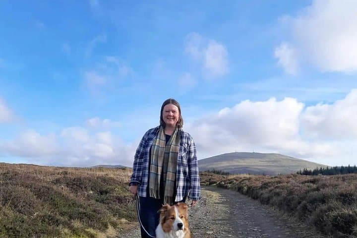 Louise and her Border Collie, Max