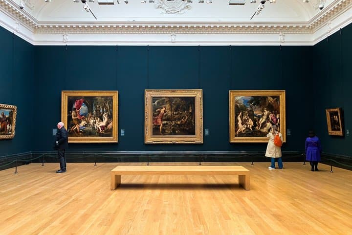 View from a room at the National Gallery in London