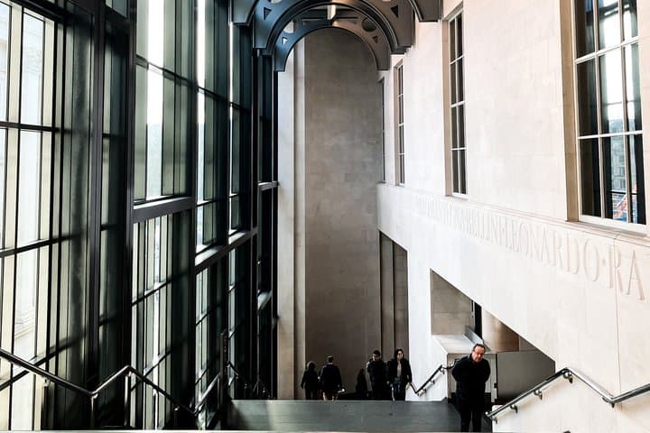 The stairs of the Sainsbury Wing