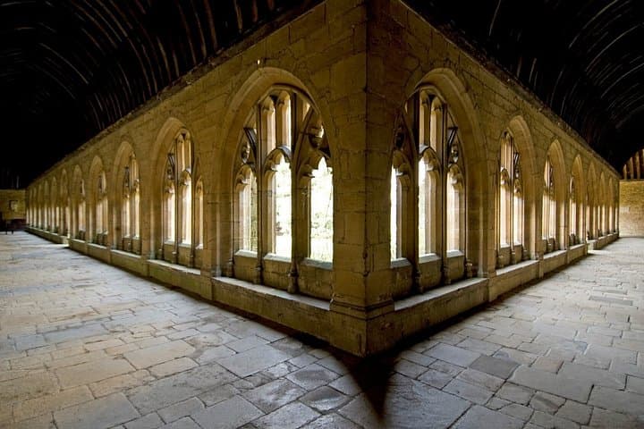 New college approved photo of cloister where they filmed