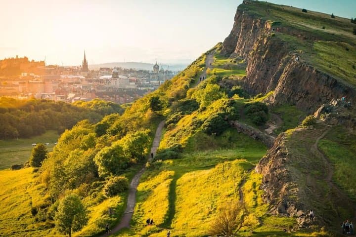 Arthur Seat and Vertical Distillery E Bike Tour Small Group
