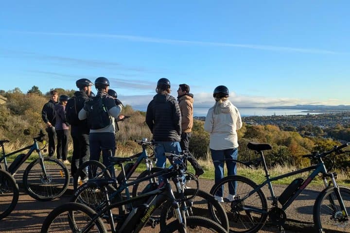 Arthur Seat and Vertical Distillery E Bike Tour Small Group