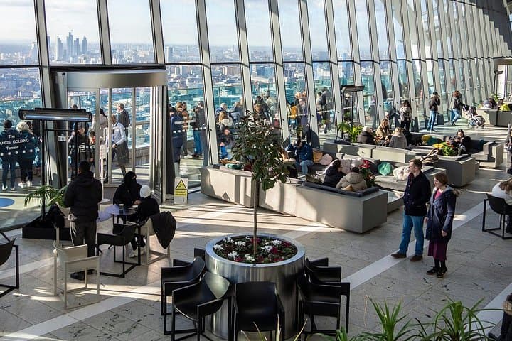 Sky Garden Early Access Ticket with Pastry and Hot Drink