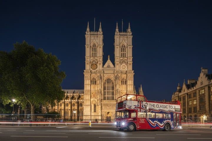 London Vintage Open Top Bus Night Tour with Live Guide