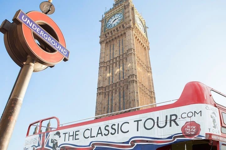 London Vintage Open Top Bus Tour with Live Guide