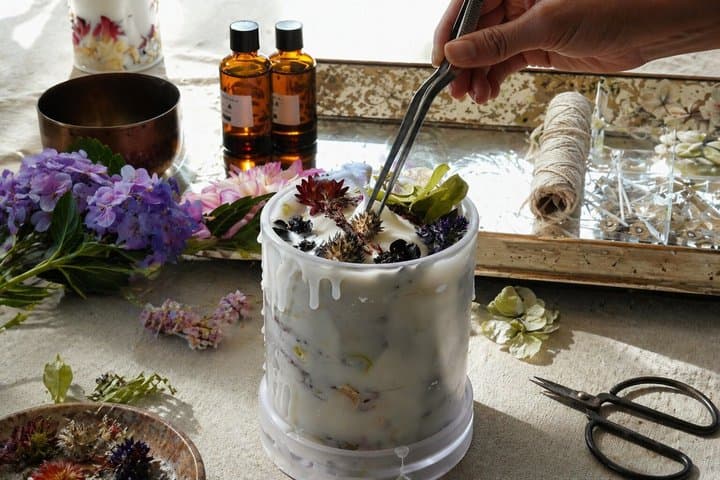 Floral Embossed Candle Workshop in London