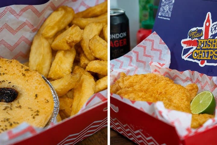 London Sightseeing Bus Tour with Traditional Fish & Chips