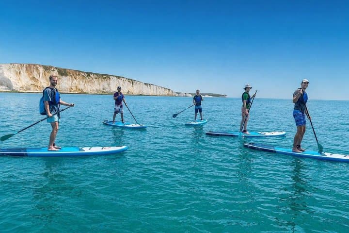 Paddle Boarding with Seven Sister View