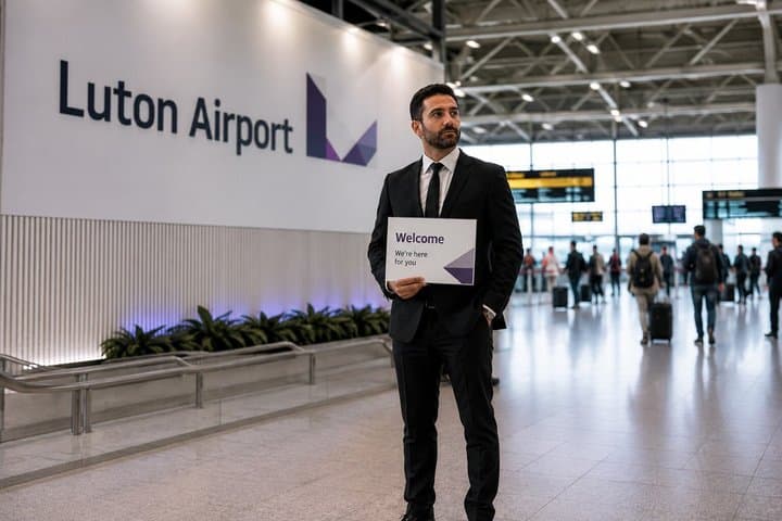 Luton Airport to Central London Private Transfer in Mercedes Van