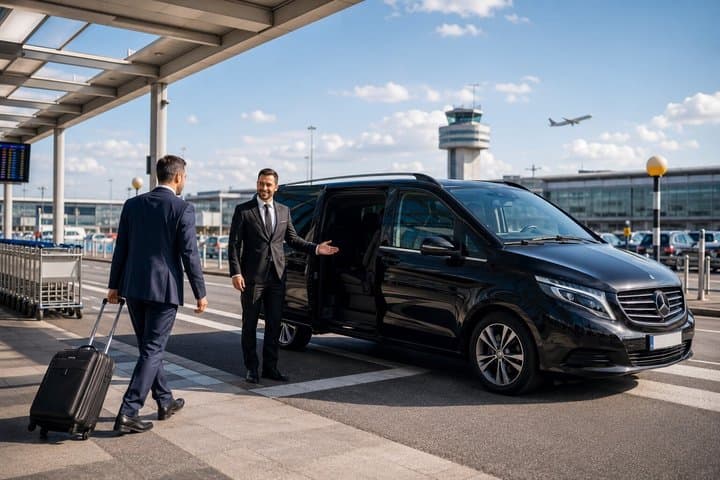 Luton Airport to Central London Private Transfer in Mercedes Van