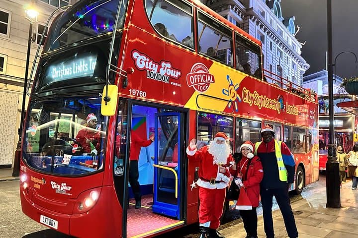 London Christmas Lights Tour Bus with Single River Trip