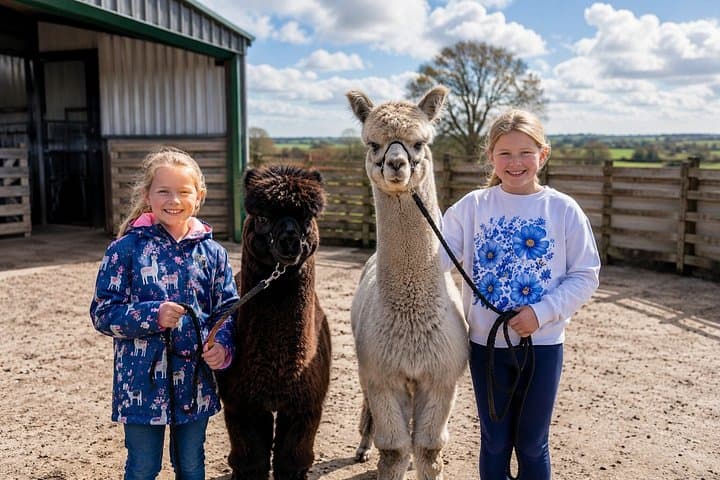 Private 2 hours Alpaca Walk and Picnic Experience in Wiltshire