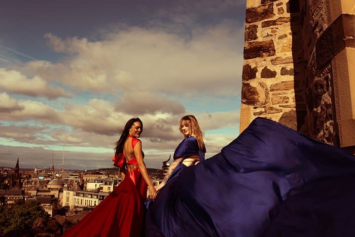 Edinburgh Flying Dress Photoshoot