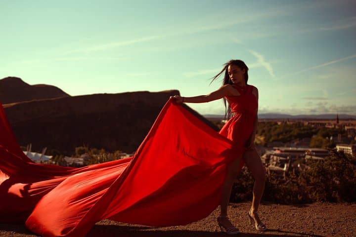 Edinburgh Flying Dress Photoshoot
