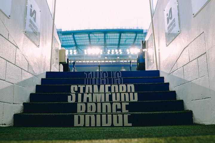 Chelsea Football Match at Stamford Bridge Stadium