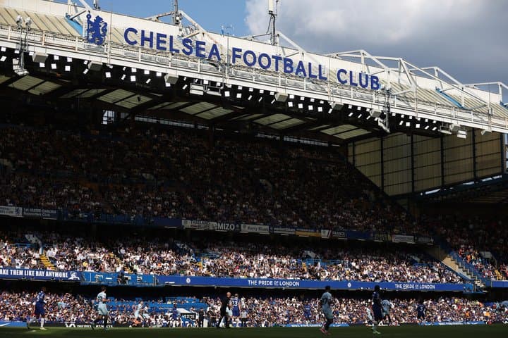 Chelsea Football Match at Stamford Bridge Stadium