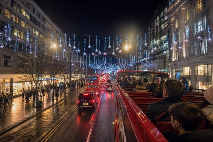 London Christmas Lights Open-Top Bus Tour with Santa
