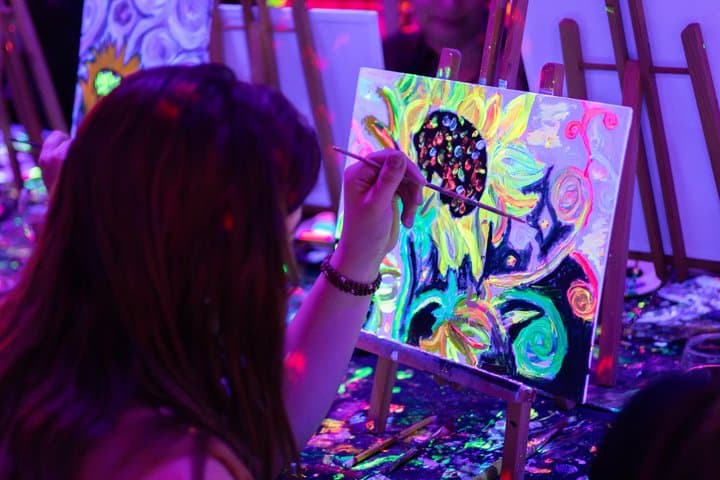 Sip & Paint in the Dark with Bottomless Wine
