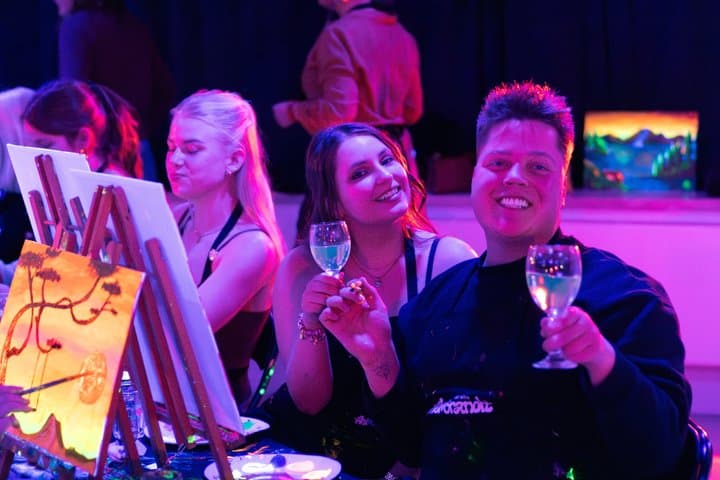 Sip & Paint in the Dark with Bottomless Wine