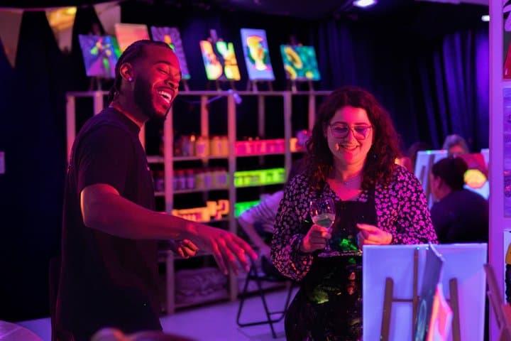 Sip & Paint in the Dark with Bottomless Wine