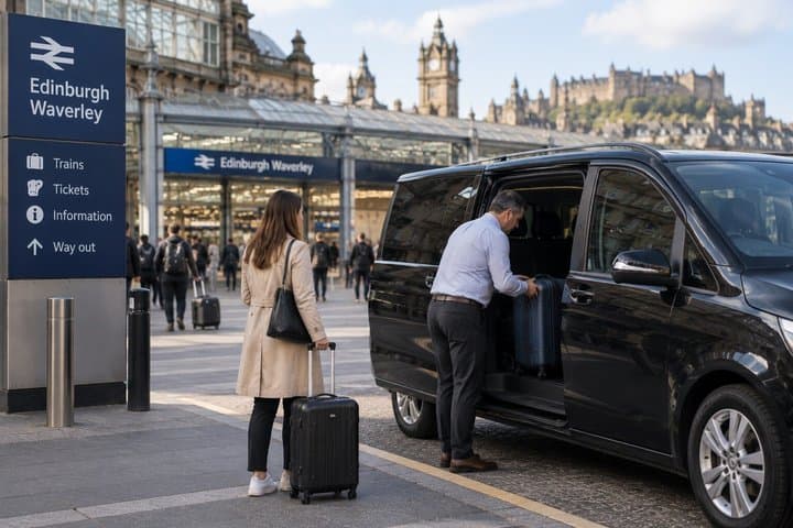 Edinburgh Train Station Transfer to and from Your Hotel