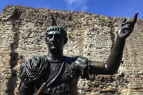 Roman Emperor Trajan near the Tower of London