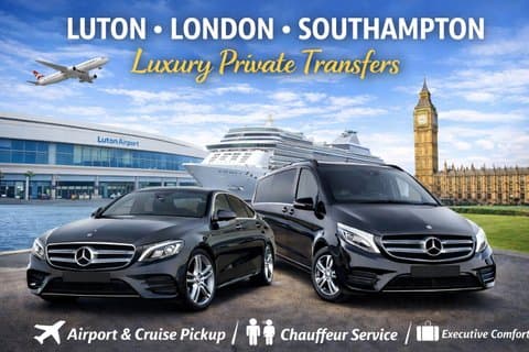 Luton Airport to London or Southampton Port Private Transfer
