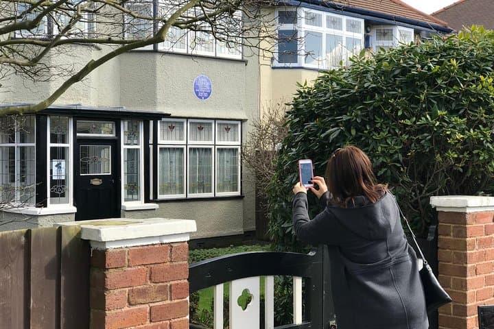 Outside childhood home of John Lennon "Mendips"