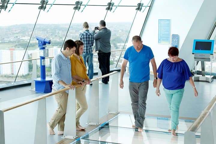 Venture across the glass Sky Walk