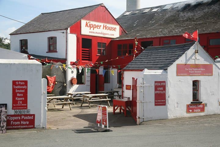 At Peel we'll have a guided tour of the famous Moores Kipper Factory. The last of our original smoke houses on the island. We get to taste the final product at the end.