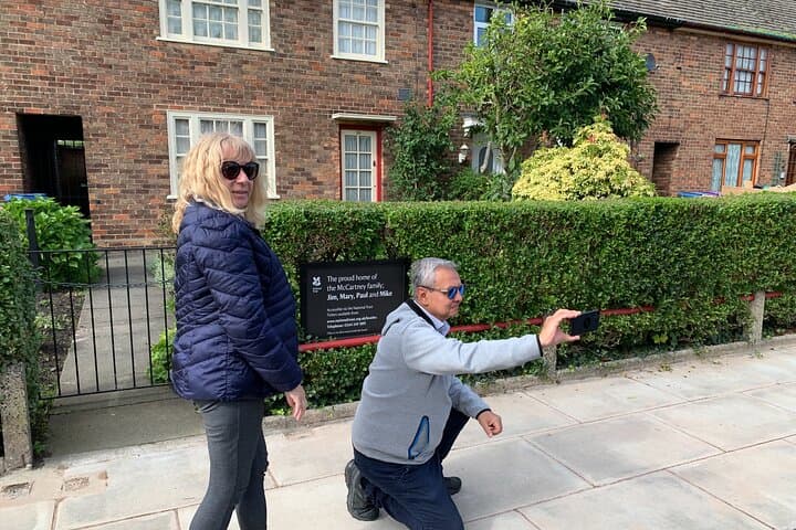 Selfies outside the McCartney home