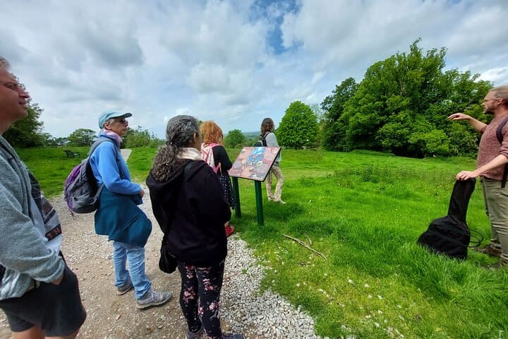 Matt leading group walk in Glastonbury